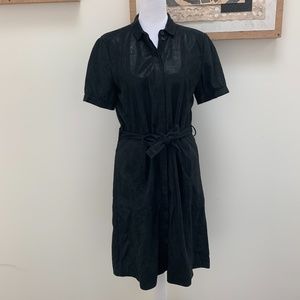 Sparkling black LEATHER Hugo Boss dress